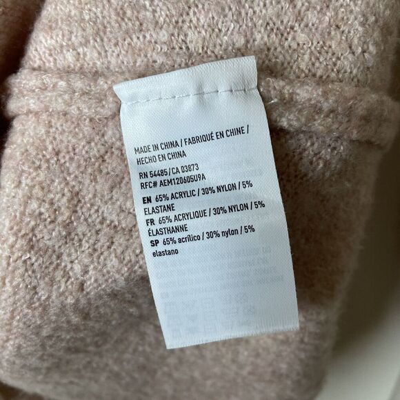 American Eagle Outfitters Bell Sleeve Criss Cross Neck Blush Pink/Cream Size XL - Picture 7 of 10